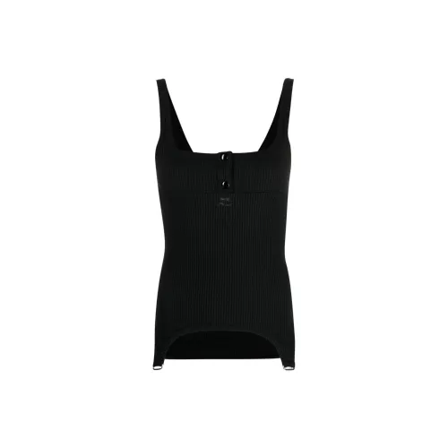 COURREGES Tank Tops Women's Black