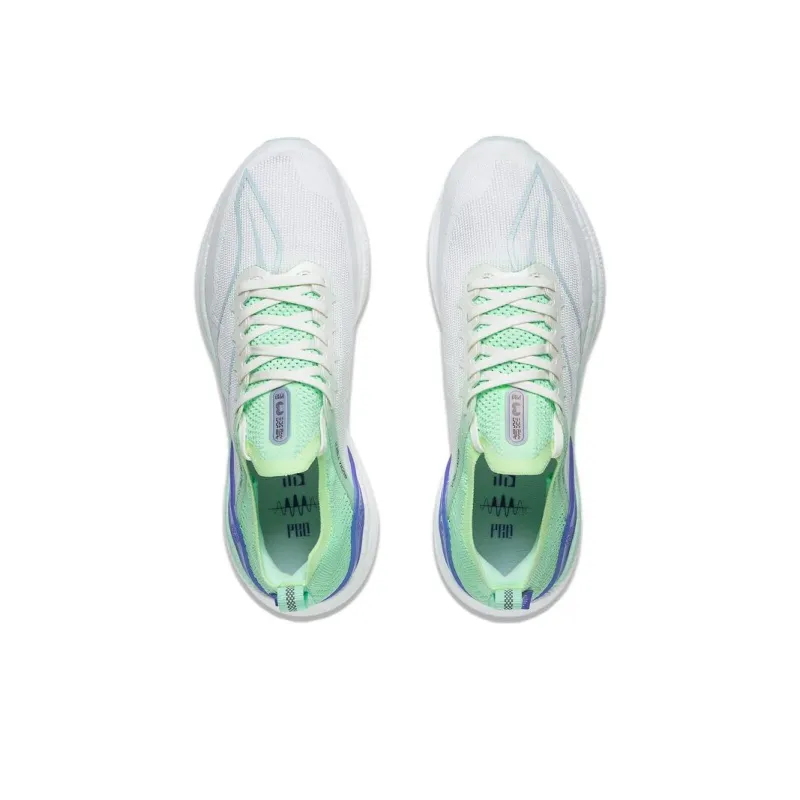LiNing YueYing 3.0 Pro Cushioned Slip Resistant Low Top Marathon Running Shoes Unisex White Cyan-3