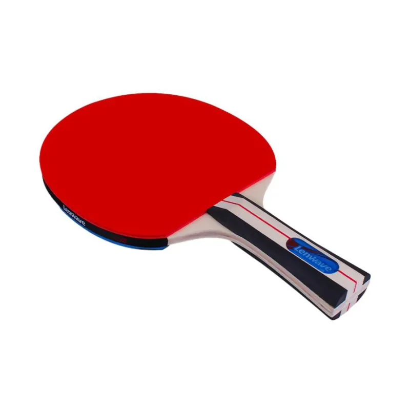 LENWAVE Ping Pong Paddles Unisex All Wood Red/Black-4