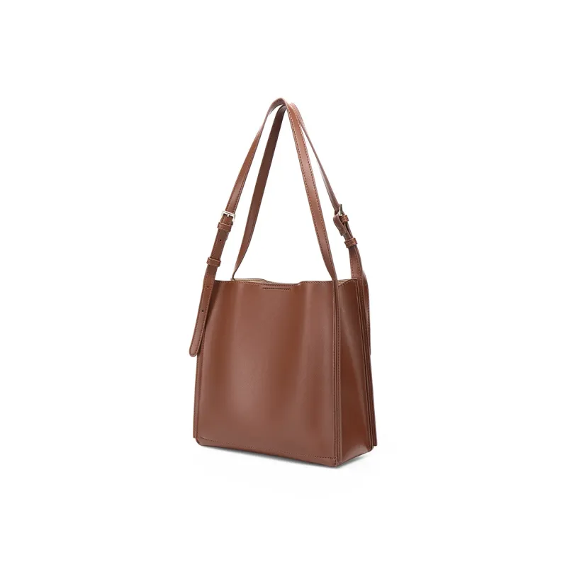 MEXICAN Polyurethane Leather Tote Bag, Shopping Bag, Shoulder Bag, Bucket Bag, Shoulder Bag Regular Women's Coffee-0