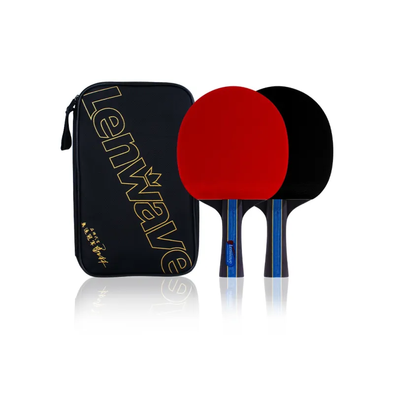 LENWAVE Ping Pong Paddles Unisex All Wood Red/Black-5