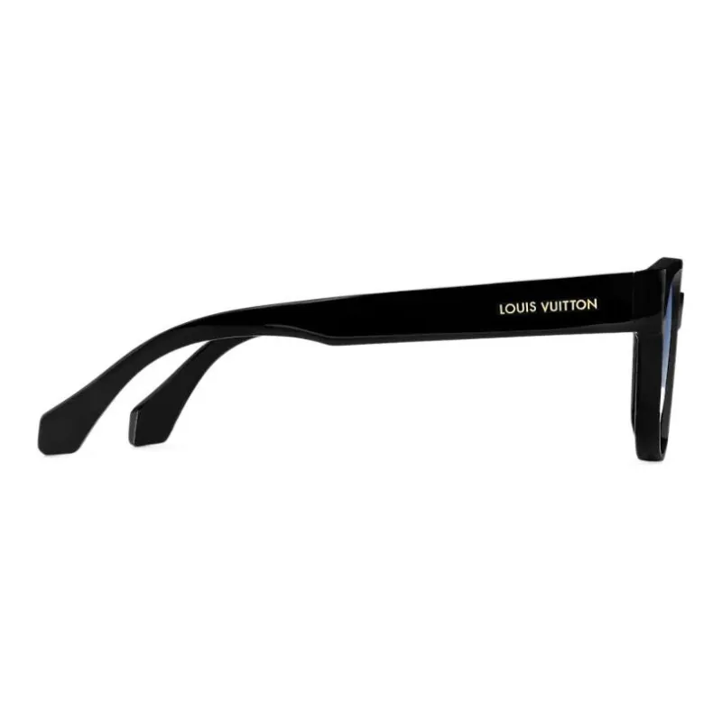 LOUIS VUITTON Acetate Square Sunglasses Men's Black-2