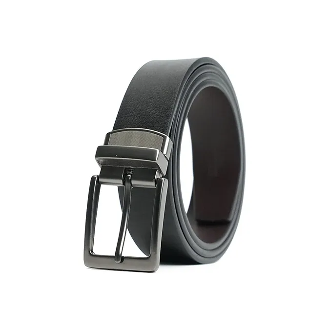 FREE RABBITⅡ Wear Resistant Genuine Leather Pin Buckle Rotating Double Sided Leather Belts Men's 3.8cm-5