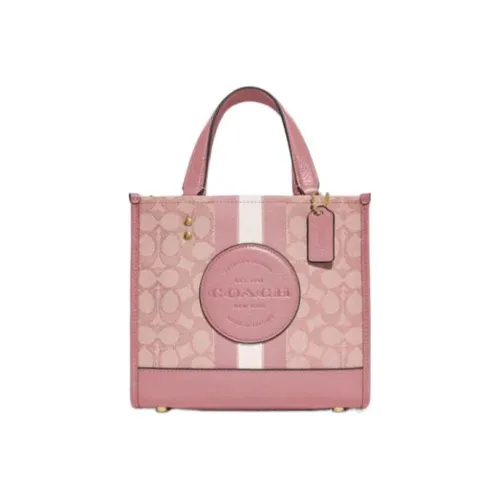 COACH Dempsey Tote 22 In Signature Jacquard With Stripe And Coach Patch