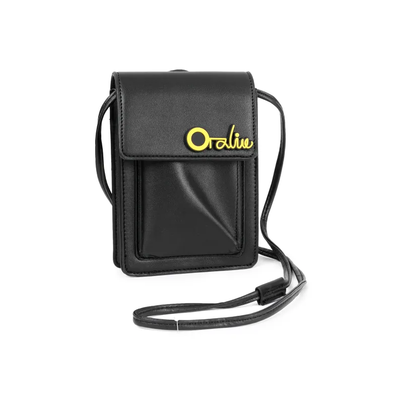 OTA PU Shoulder Bag Crossbody Bag Small Size Unisex Black-1