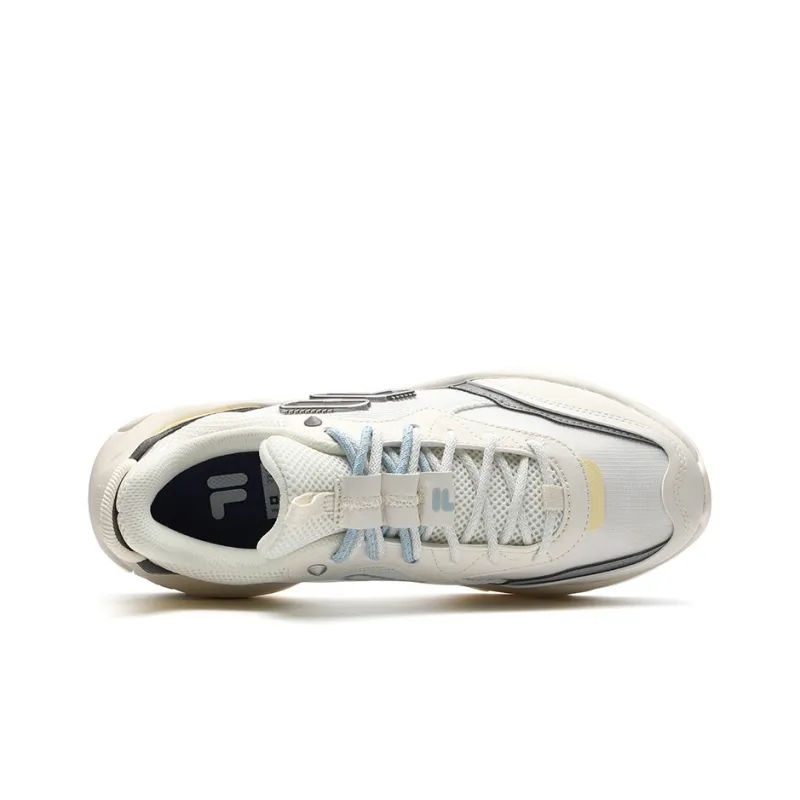 FILA FUSION Cheese Casual Shoes Women's Low Top White-2