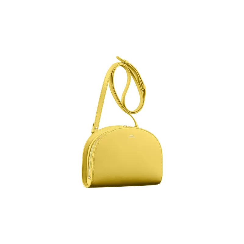 A.P.C Cow Leather One Shoulder Crossbody Clutch Women's Yellow-1
