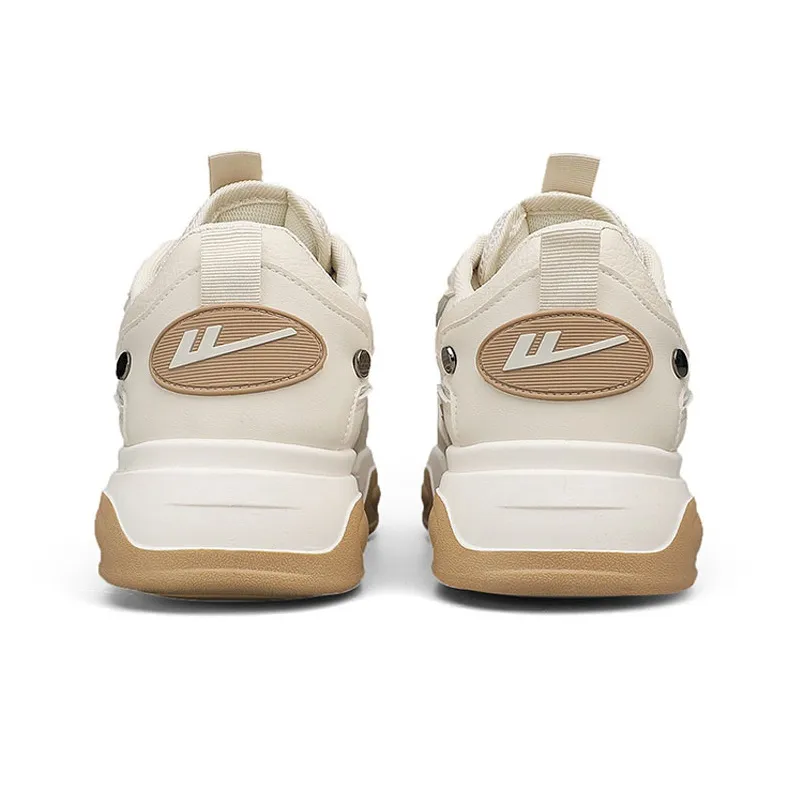 Warrior Candy Cube Series Puffy Shoes Lightweight, Breathable, And Abrasion Resistant Low Top Casual Shoes Unisex Beige-4