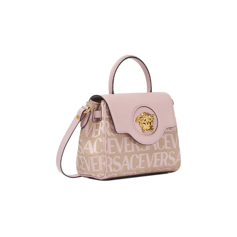 VERSACE La Medusa Cow Leather Shoulder Bag Crossbody Bag Handbag Small Size Women's Pink-1