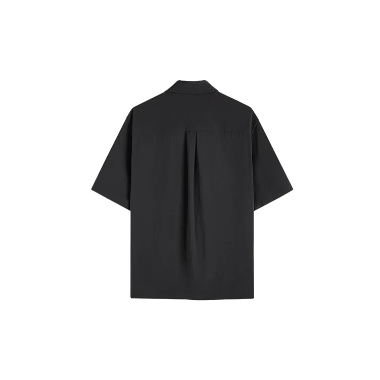 GXG Urban Aesthetics Of The Blockbuster Weaving Series Shirts Men Dark Gray-1