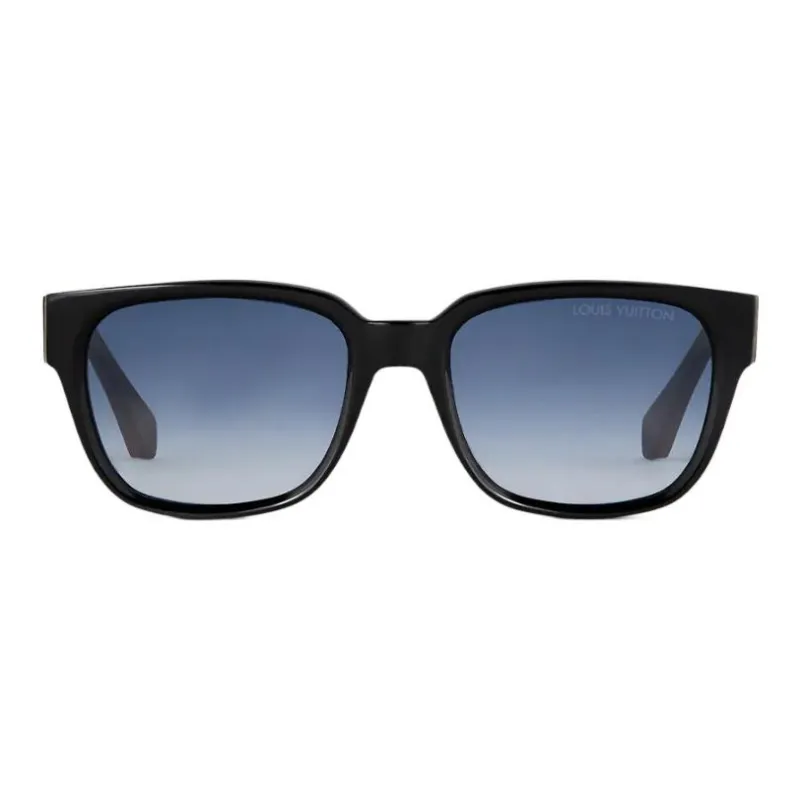 LOUIS VUITTON Acetate Square Sunglasses Men's Black-0