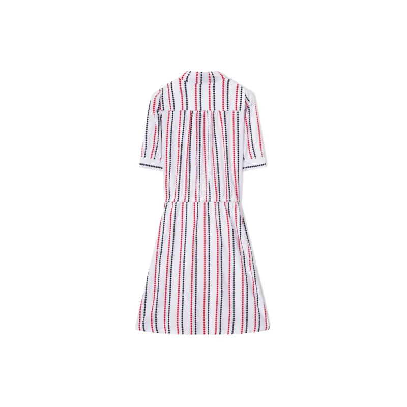 Tommy Hilfiger Short-Sleeved Dresses Women's Red White Blue Stripes-1