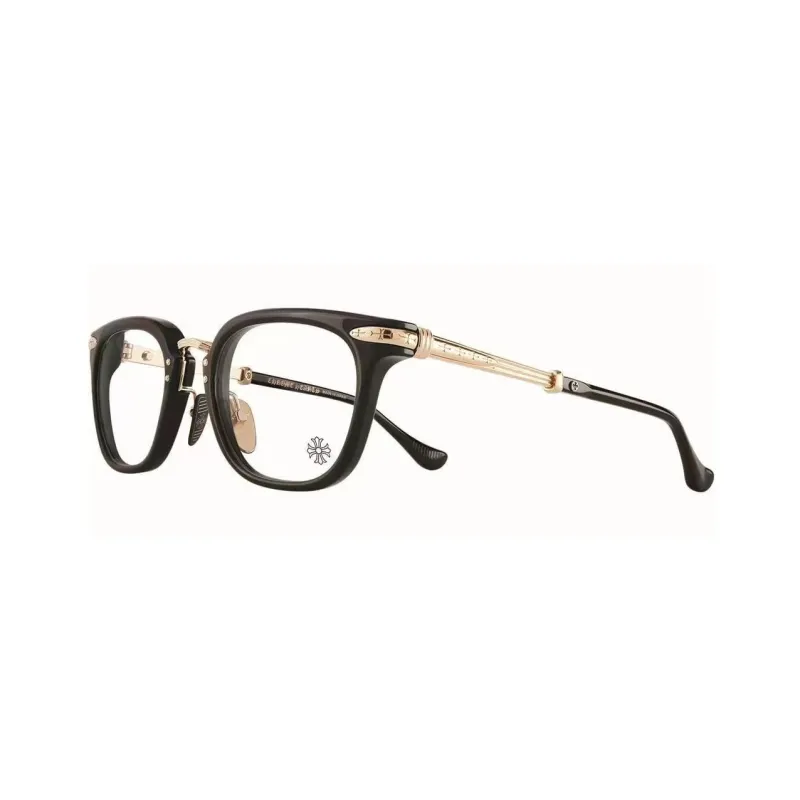 Chrome Hearts Plate And Metal Irregular Shape Eyeglass Frames Unisex Black-0
