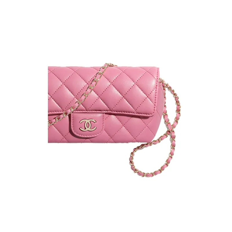 CHANEL Sheepskin Eyeglass Pouch, Handbag, Shoulder Bag, Crossbody Bag Women's Pink-1