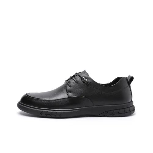 TRUMPPIPE Men's Casual Shoes Men Low-Top Black