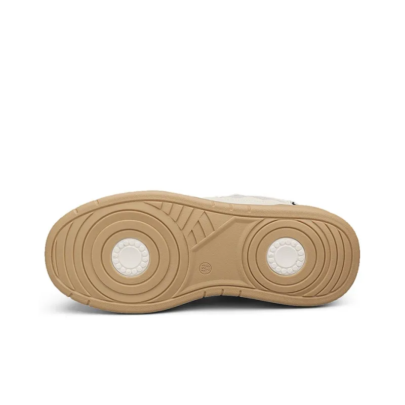 Warrior Candy Cube Series Puffy Shoes Lightweight, Breathable, And Abrasion Resistant Low Top Casual Shoes Unisex Beige-5