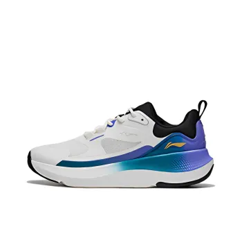 LiNing SOFT GO Go Cushioned Slip Resistant Low Top Casual Shoes Men's White Blue Purple