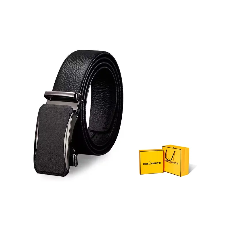 FREE RABBITⅡ Business Automatic Buckle Young And Middle Aged Pants Belt Cow Leather Leather Belts Men's-0