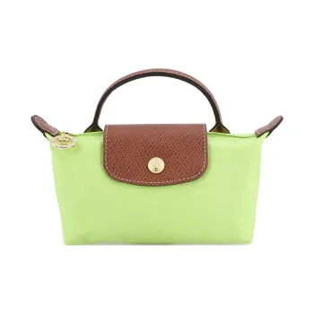 LONGCHAMP Le Pliage Recycled Canvas With Leather Trim Canvas Bag Dumpling Bag Handbags Regular Women's Green