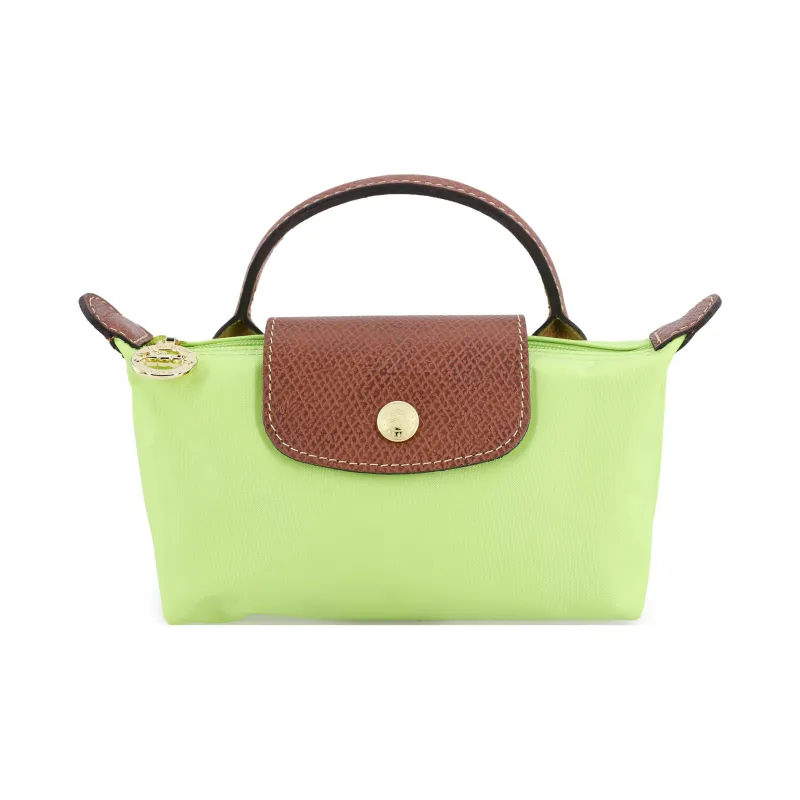 LONGCHAMP Le Pliage Recycled Canvas With Leather Trim Canvas Bag, Dumpling Bag, Handbag Regular Women's Green-0
