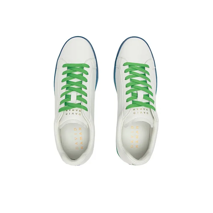 DAVID NAMAN Low Top Skateboard Shoes Men's White-4