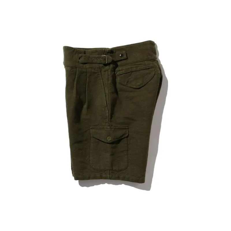 Beams Casual Shorts Men Olive Green-2