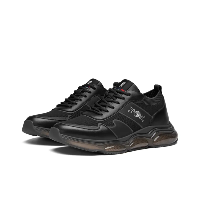 ROBERTA DI CAMERINO Slip Resistant Height Increasing Low Top Casual Shoes Men's Black-2