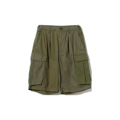 Beams Casual Shorts Men Olive Green