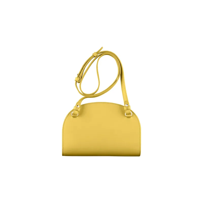 A.P.C Cow Leather One Shoulder Crossbody Clutch Women's Yellow-2