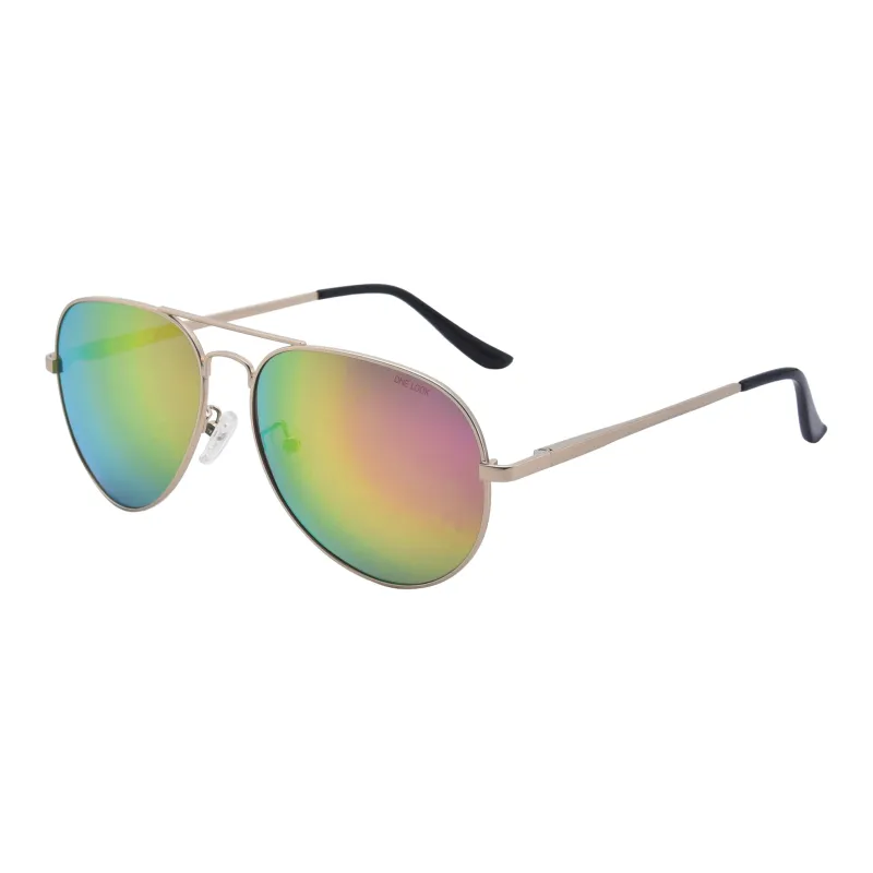 Sijue Aviator Sunglasses Unisex Gold Frame/Black Frame-8
