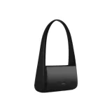 DAPHNE Cow Leather Shoulder Bag Small Size Women's Black