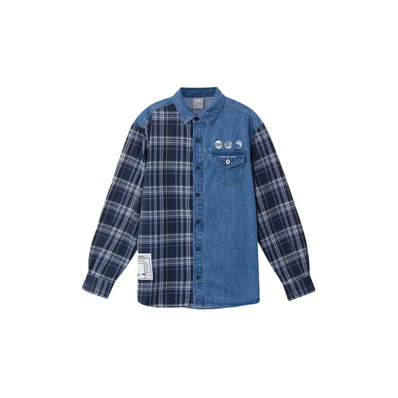 LiNing Sports Trend Series Shirt Fall Unisex Blue-1
