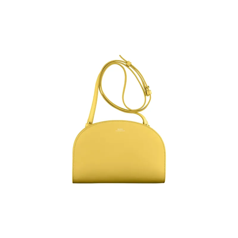A.P.C Cow Leather One Shoulder Crossbody Clutch Women's Yellow-0