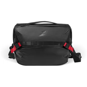 TAJEZZO PVC Crossbody Bag, Handbag Large Size Unisex Black