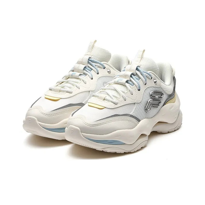 FILA FUSION Cheese Casual Shoes Women's Low Top White-1