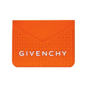 GIVENCHY Rubber Card Holder Men's Bright Orange