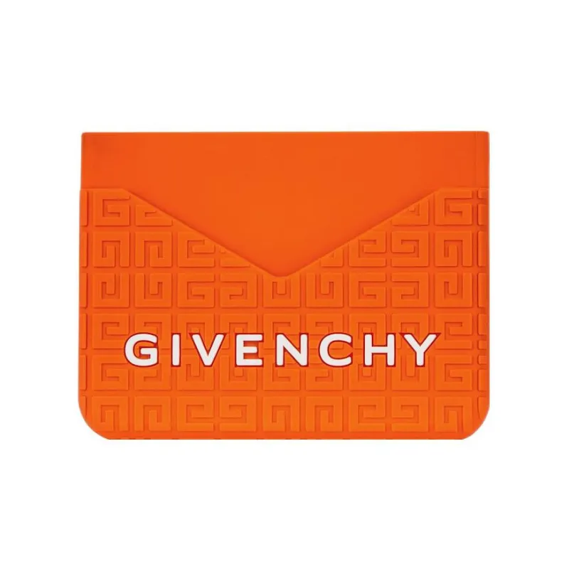 GIVENCHY Rubber Card Holder Men's Bright Orange-0