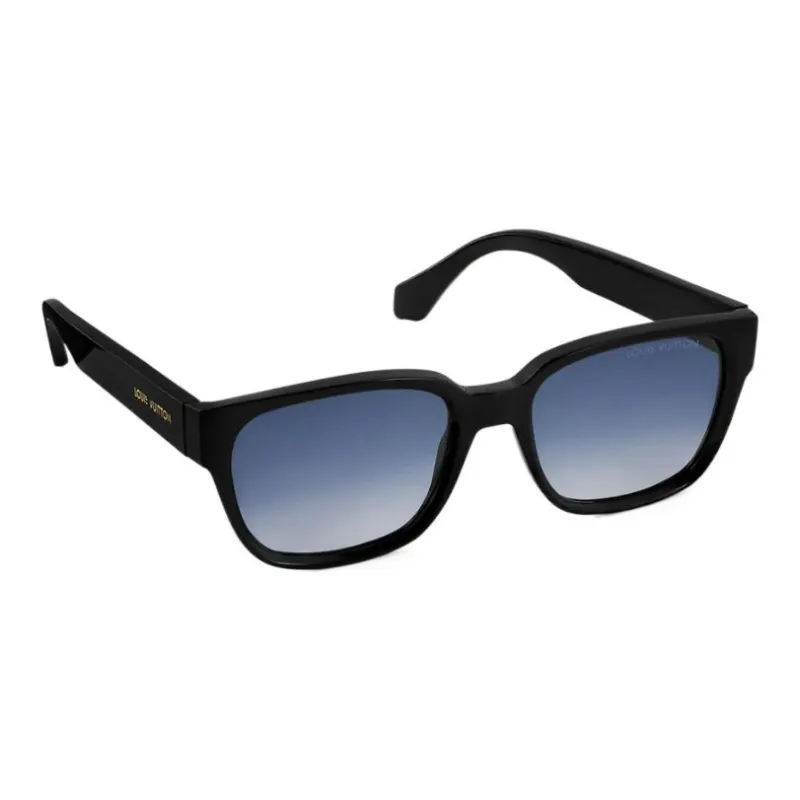 LOUIS VUITTON Acetate Square Sunglasses Men's Black-1