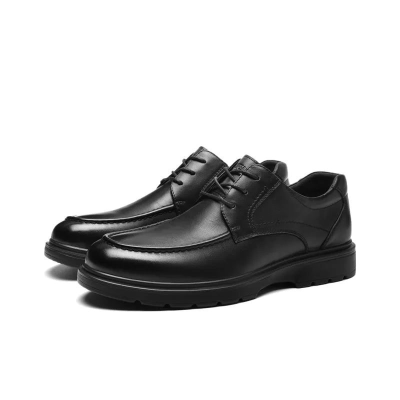 HLA Dress Shoes Men Low Top Black/Brown-1