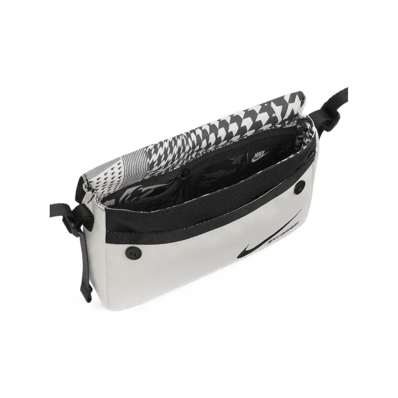 Nike Fabric Messenger Bag Shoulder Bag Crossbody Bag Regular Unisex Black/White-3