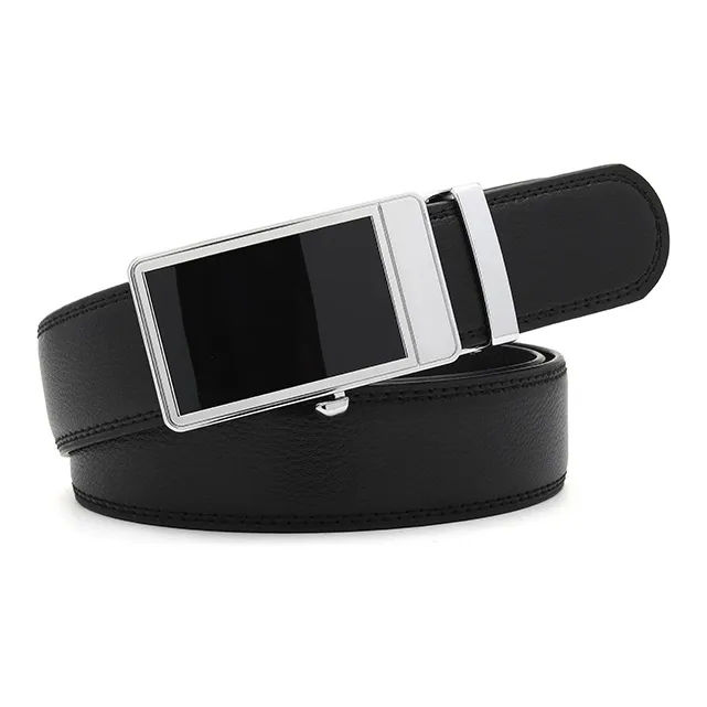 FREE RABBITⅡ No Hole Automatic Buckle Smooth Strap Body Leather Belts Men's-4