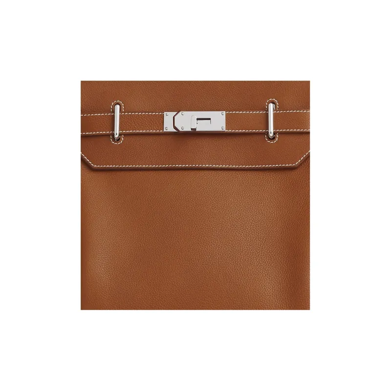 HERMES Hac A Dos Calfskin Backpack Regular Men's 34Fauve Light Tawny-4