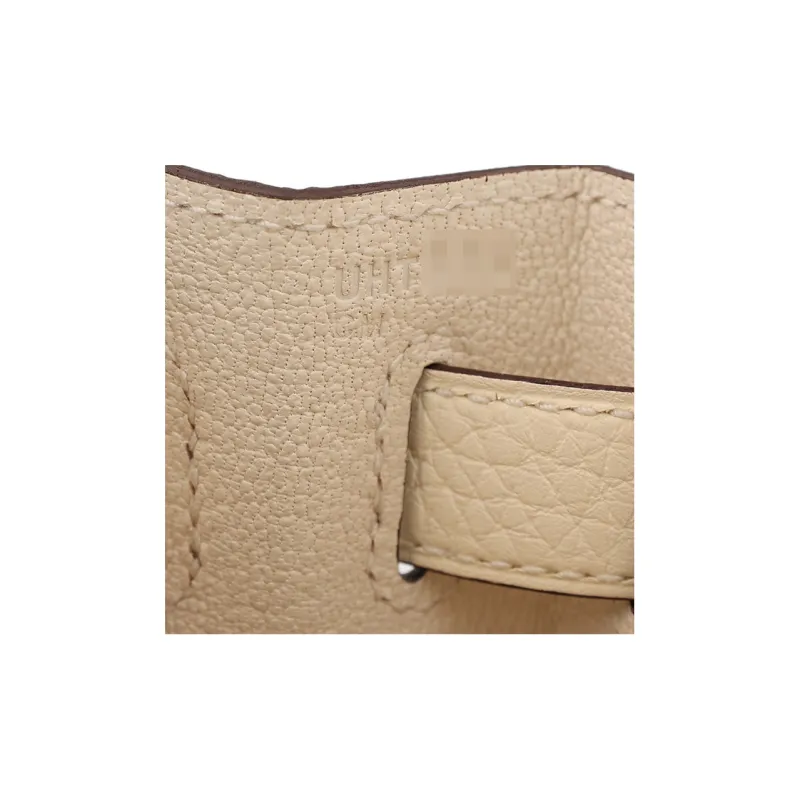 HERMES Kelly Taurillon Clemence Leather Kelly Bag Shoulder Bag Crossbody Bag Handbag Women's I2 Nata Cream White-14