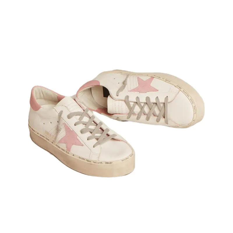Golden Goose Hi Star White Pink Women's-2