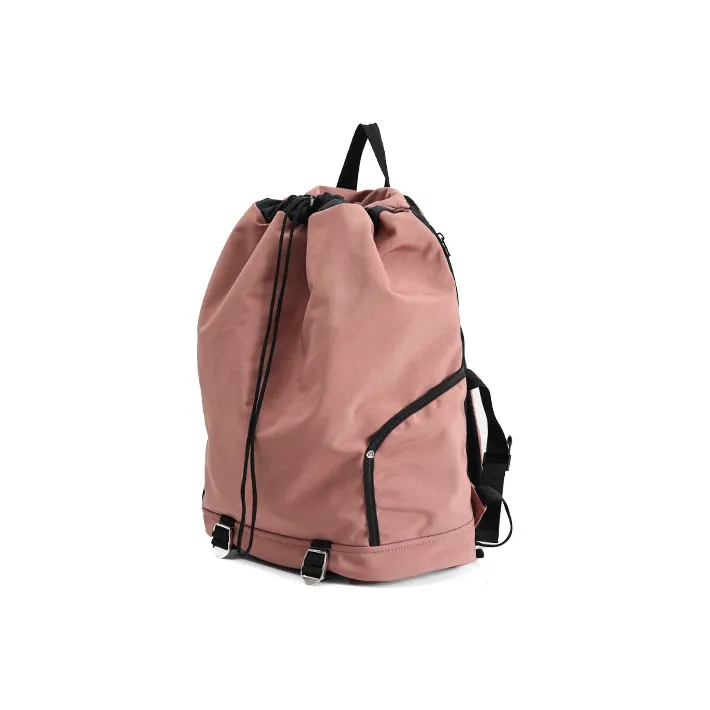 MYEDITION 19L Drawstring Bag Backpack Outdoor Bag Nylon Pastel Pink Unisex-1