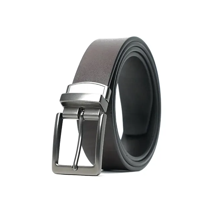 FREE RABBITⅡ Wear Resistant Genuine Leather Pin Buckle Rotating Double Sided Leather Belts Men's 3.8cm-3