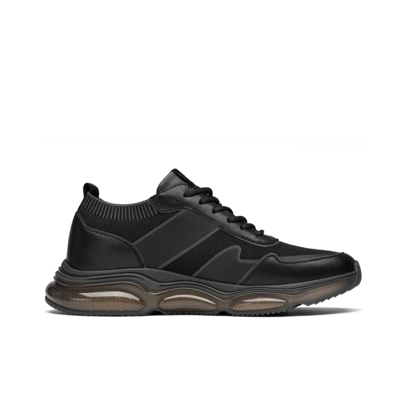 ROBERTA DI CAMERINO Slip Resistant Height Increasing Low Top Casual Shoes Men's Black-1
