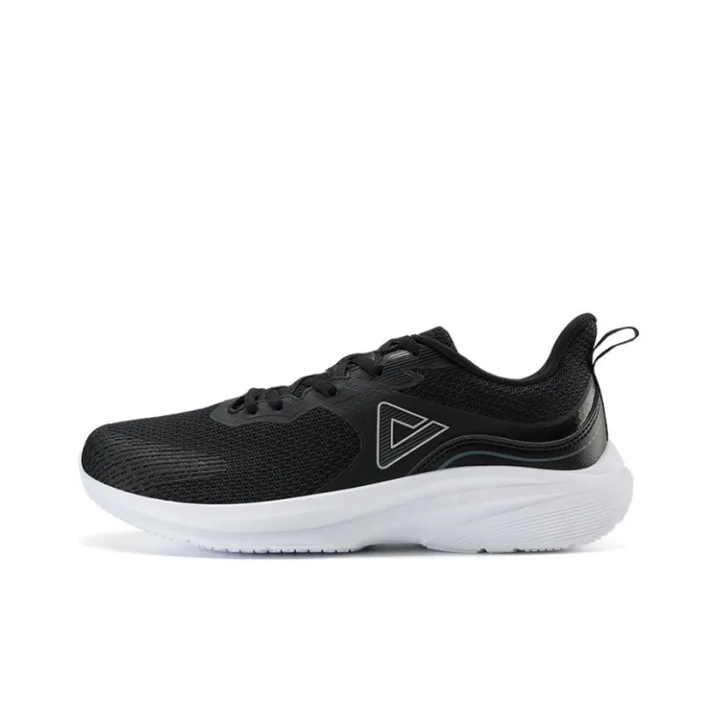 PEAK Slip Resistant Low Top Running Shoes Women's Black White-0