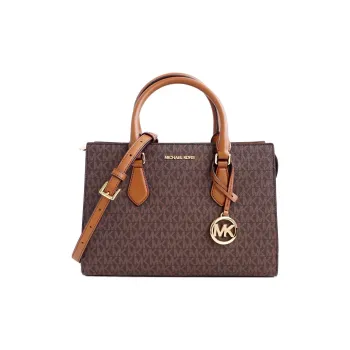 Michael Kors Sheila Logo Satchel Brown