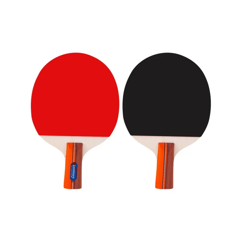 LENWAVE Ping Pong Paddles Unisex All Wood Red/Black-4
